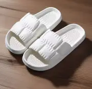 New Slip On Slides Soft Comfort Sliders UK 5-6 Flex Summer Beach Sandals White