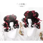 Japanese Lolita Wigs Cute Double Ponytail Harajuku Long Curly Hair Hairpieces#Y7