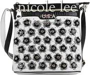 Nicole Lee Makenzie Floral Encrusted Beads Cross Body Bag, Black (Black) - P10238-BK