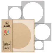 5x reusable PLASTIC Stencils / 13.4" to 3.5" / Nursery KIDS Template / DOTS