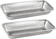 LIFKICH 2pcs Stainless Steel Utensil Organizer Dishwasher Safe Cutlery Holder Durable Chopstick Basket Efficient Kitchen Storage Countertop Drying Rack for Home Use