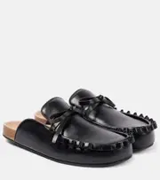 [JW Anderson] JW Anderson Ruffled leather mules AU 9 black