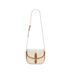 Saint Laurent Le Caban Satchel in Canvas and Vegetable-Tanned Leather Grege Bric