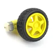 2pcs Arduino smart Car Robot Plastic Tire Wheel with DC 3-6v Gear Motor