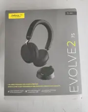 Jabra Evolve2 75 MS Wireless Noise-Canceling Headset (Black) USB-C NEW