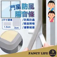 在飛比找momo購物網優惠-【FANCY LIFE】門窗防風隔音條-寬3cm(門窗密封條