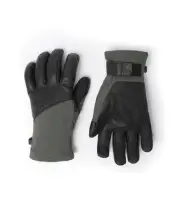 Stio Tracksetter Gloves XS Winter Sports Leather Primaloft Black Grey