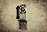 Retro Telephones Ornament, Wall Mounted Decor Old Fashioned Antique Rotate Classic Look Dial Pay Phone Model,Resin Vintage Telephone for Bar Window Cafe Booth Decoration