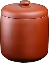 Snaweo Large Ceramic Rice Bucket, Rice Storage Container With Lid, Ceramic Rice Cylinder, Household Rice Barrel With Lid, Rice Container, For Soybeans, Flour, Oatmeal(Red,7.5kg)