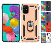 For Samsung Galaxy A51 4G - ShockProof Slim Armor Rugged Cover Case Stand Ring