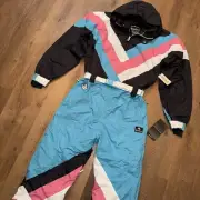 Tipsy Elves Ski Suit Snowsuit One Piece Snow Bib Pastel Pro NWT New Mens 2XL XXL