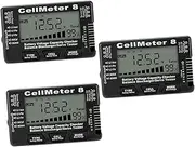 Angoily 3pcs Battery Capacity Tester Digital Battery Checker Portable Rechargeable Voltage Checker