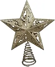 Kurt Adler 8-Inch Gold Glittered 5 Point Star Treetop
