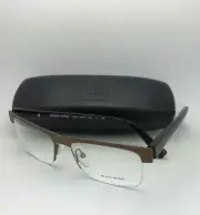 New ALAIN MIKLI Eyeglasses A02013 2890 53-17 Semi-Rimless Brown on Grey & Havana