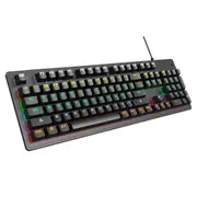 TODO Mechanical Gaming Keyboard RGB LED Linear Red Switch USB Windows - Black
