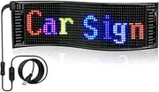 Flexible LED Car Sign, Custom Text Pattern Animation Scrolling LED Display, IP66 Waterproof Scrolling Message Display Board, for Store Bar Hotel Advertising Party Truck 12 * 68cm