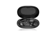 Philex True Wireless Sports Earbuds w Ear Hooks And Charging Case 450mAh Black