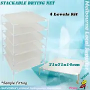 4x Large Top Up Herb Stackable Mesh Dry Rack Plant Bud Dryer Mesh 71x71cm Net