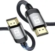 sweguard HDMI Cable 10ft [4K@60Hz, 1080P@144Hz], 4K HDMI 2.0 Cable High Speed 18Gbps Gold Plated Nylon Braided Supports 3D,HDR,UHD 2160P,HDCP 2.2, ARC for Roku TV PC Laptop Monitor PS5 PS4&More-Grey