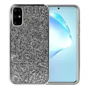 For Samsung S20 Plus 6.7" Deluxe Glitter Diamond Electroplated Case BLACK