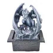 MYSTICAL DRAGON WATER FEATURE FOUNTAIN INDOOR OUTDOOR BENCH TOP HOME DECOR