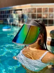 Summer Face Shield/Full Protection Face Cover/Mirror Holographic Clear/Protector