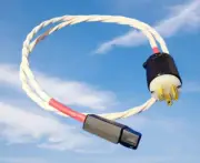 SILVER and COTTON POWER CORD 4 ft. (1.20 m) up to 5 amperes