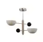 Mid Century Modern Brass Sputnik chandelier with 2 Small Pendant light Fixture