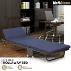 Navy Blue Foldable Adjustable Backrest Portable Office Sleeping Bed w/Carry Bag
