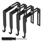 4 Pcs Strong Alloy Over The Door Wreath Hook Weather Resistant for Outdoor Use
