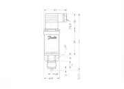 Danfoss - Pressure transmitter, AKS 33, -1.00 - 34.00 bar, -14.50 - 493.00 psi