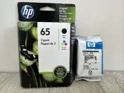 Genuine HP 65 Black & 2 Color Ink Cartridges Combo 3 PACK! OEM