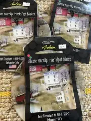 Andrea’s Silicone Hot Pot Trivet Farm Life Themed Kitchen Use - Set Of 3