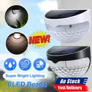 2PCS Solar Powered LED Wall Lights Door Fence Lights Outdoor Garden Lamp V$