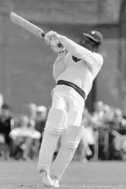 Clive Lloyd batting for Lancashire during his innings of 72 - Cricket Old Photo