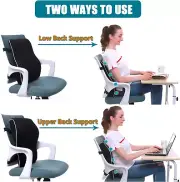 QUTOOL Lumbar Support Pillow for Office Chair Car Memory Foam Back Cushion for
