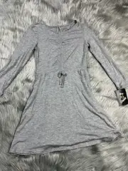 Target Art Class Girls Gray Long Sleeve Dress Size Small 6/6X