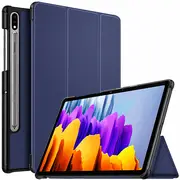 For Samsung Galaxy Tab S7 Case Folio Leather Smart Magnetic Flip Stand Case Cover For Tablet S7 SM-SM-T870 T875 T876B (Navy Blue)