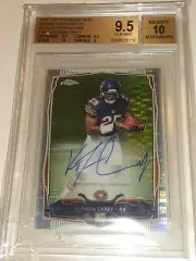 Ka'Deem Carey 13/15 2014 Topps Chrome Mini Rookie Autograph Pulsar Refractor BGS
