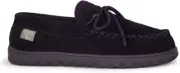 Cloud Nine Sheepskin Mens Moccasin Indoor/Outdoor Slippers BLACK BRAND NEW
