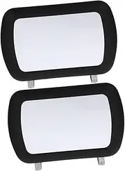 Zerodeko 2pcs Car Visor Mirror: Glass Clip-on Makeup Vanity Mirror Sun-shading Portable Cosmetic - Universal Auto Accessories for Cars Trucks Suvs