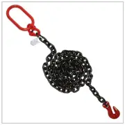 1/2" x 10' Lifting Chain Sling Grade 80 D Ring Master Link Grab Hook Crane Lift