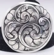 Conchos Sterling Silver 1" For Saddle, Bridle Rosettes, Leather Work,
