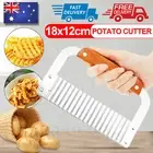 AU Chip Steel Dough Knife Potato Wavy Slicer Kitchen Vegetable Crinkle Cutter