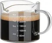 NCnnwovf 250ML/8.5OZ Espresso Cup,Double Spouts Coffee Shot Glass,Large Coffee Cups with Handle for Milk