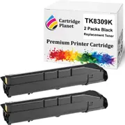 2-Pack Black Non-Genuine Toner Cartridge for Kyocera TK-8309K TK8309K (25,000 Pages) for TASKalfa 3050ci TASKalfa 3051ci TASKalfa 3550ci TASKalfa 3551ci