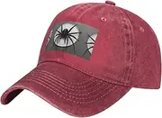 [JBYJBX] Black Spider Print Baseball Hat,Personalized Baseball Cap,Sun Hats, Trucker Cap Dad Hat Gift Men Women