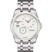 在飛比找momo購物網優惠-【TISSOT】Couturier 建構師偏心系列機械錶-銀