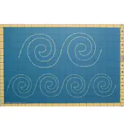 Quilting Full Line Stencil Spiral Border Reusable for Quilts use Pounce A3