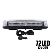OZNALA 72 LED Beacon Flashing Magnetic Emergency Warning Strobe Amber White 12 V Lamp